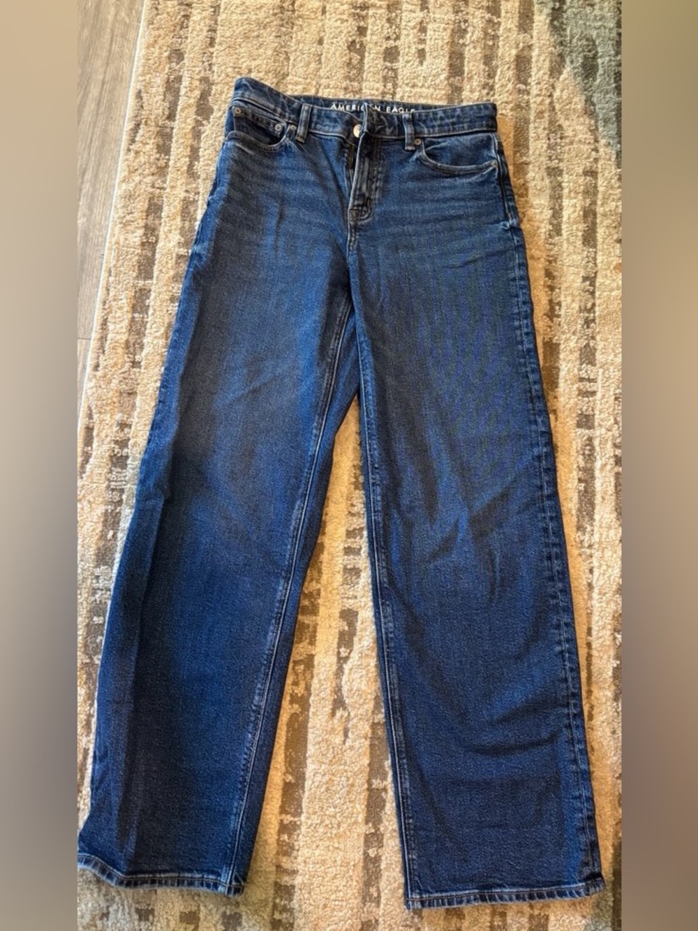 American Eagle Outfitters Dark Blue Straight Leg Jeans